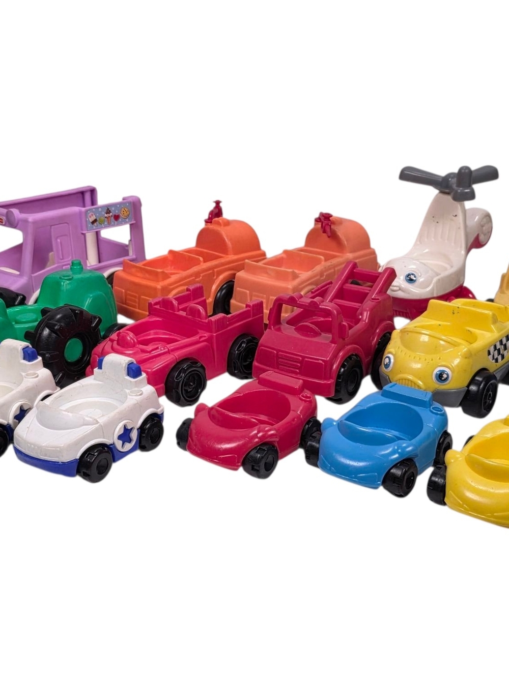 Vintage Fisher Price Little People Vehicles Lot Of 18 Fire Trucks 1995-2018